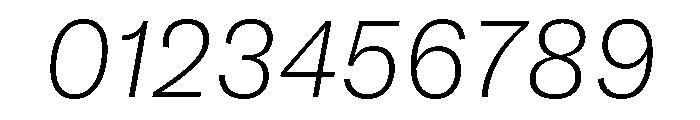 GTAmericaLCGV ThinItalic Font OTHER CHARS