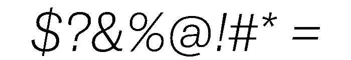 GTAmericaLCGV ThinItalic Font OTHER CHARS