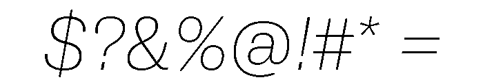 GTAmericaLCGV UltraLightItalic 2 Font OTHER CHARS