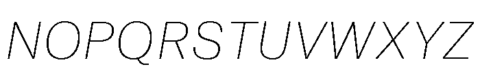 GTAmericaLCGV UltraLightItalic 2 Font UPPERCASE