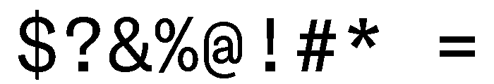 GTAmericaMonoLCGV Regular Font OTHER CHARS