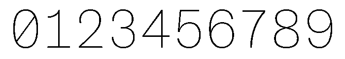 GTAmericaMonoLCGV UltraLight Font OTHER CHARS
