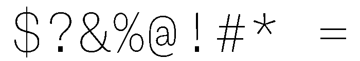 GTAmericaMonoLCGV UltraLight Font OTHER CHARS