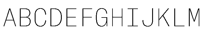 GTAmericaMonoLCGV UltraLight Font UPPERCASE