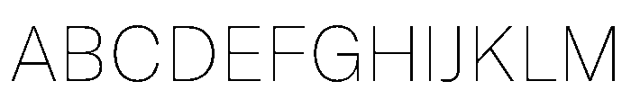 GTAmericaThaiLoopless UltraLight Font UPPERCASE