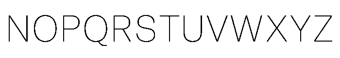 GTAmericaThaiLoopless UltraLight Font UPPERCASE