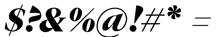 GTCanon LBlackItalic Font OTHER CHARS