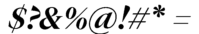 GTCanon LBoldItalic 2 Font OTHER CHARS