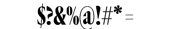GTCanon LCondensedBlack 2 Font OTHER CHARS