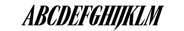 GTCanon LCondensedBlackItalic 2 Font UPPERCASE