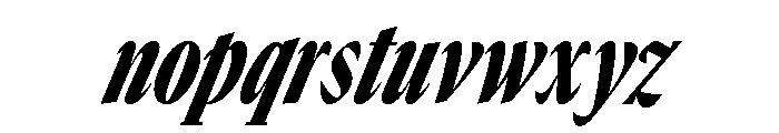 GTCanon LCondensedBlackItalic 2 Font LOWERCASE