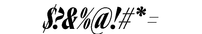 GTCanon LCondensedBlackItalic Font OTHER CHARS