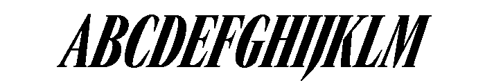 GTCanon LCondensedBlackItalic Font UPPERCASE