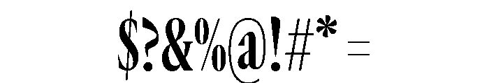 GTCanon LCondensedBold Font OTHER CHARS