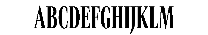 GTCanon LCondensedBold Font UPPERCASE