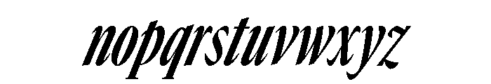 GTCanon LCondensedBoldItalic 2 Font LOWERCASE