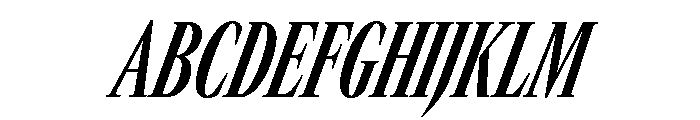 GTCanon LCondensedBoldItalic Font UPPERCASE