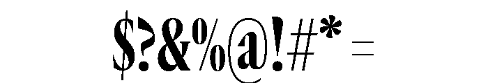 GTCanon LCondensedHeavy Font OTHER CHARS