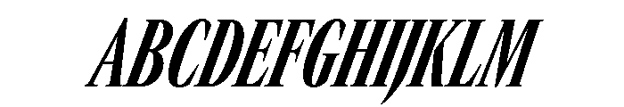 GTCanon LCondensedHeavyItalic Font UPPERCASE