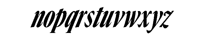 GTCanon LCondensedHeavyItalic Font LOWERCASE
