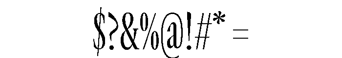 GTCanon LCondensedLight Font OTHER CHARS