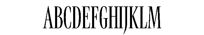 GTCanon LCondensedLight Font UPPERCASE