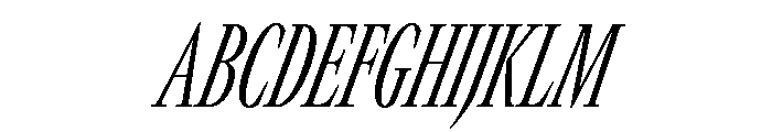 GTCanon LCondensedLightItalic 2 Font UPPERCASE