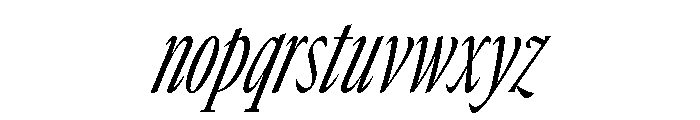 GTCanon LCondensedLightItalic 2 Font LOWERCASE