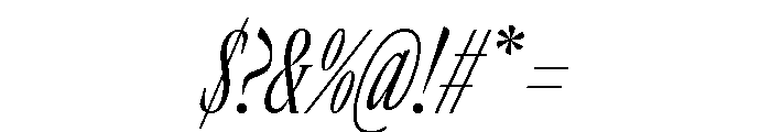 GTCanon LCondensedLightItalic Font OTHER CHARS