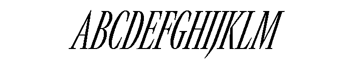 GTCanon LCondensedLightItalic Font UPPERCASE