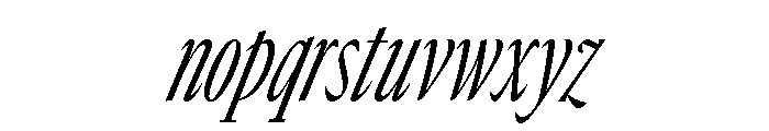 GTCanon LCondensedLightItalic Font LOWERCASE