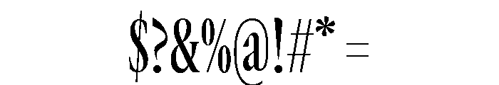GTCanon LCondensedMedium 2 Font OTHER CHARS