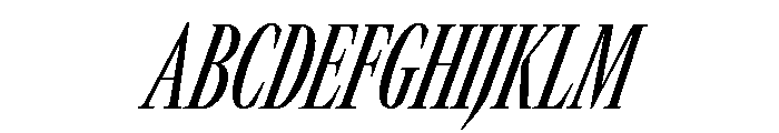 GTCanon LCondensedMediumItalic Font UPPERCASE