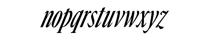 GTCanon LCondensedMediumItalic Font LOWERCASE