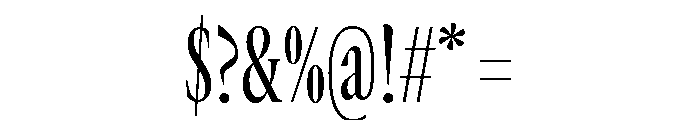 GTCanon LCondensedRegular Font OTHER CHARS