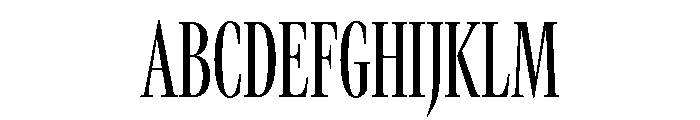 GTCanon LCondensedRegular Font UPPERCASE