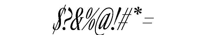 GTCanon LCondensedRegularItalic 2 Font OTHER CHARS