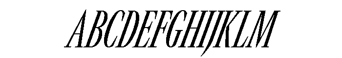 GTCanon LCondensedRegularItalic 2 Font UPPERCASE