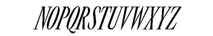GTCanon LCondensedRegularItalic 2 Font UPPERCASE