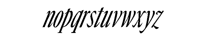 GTCanon LCondensedRegularItalic 2 Font LOWERCASE