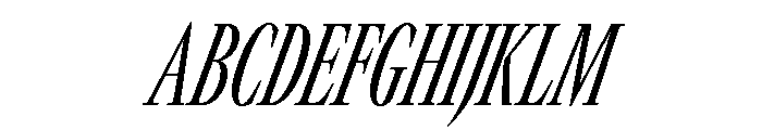 GTCanon LCondensedRegularItalic Font UPPERCASE