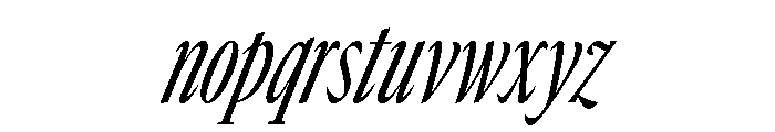 GTCanon LCondensedRegularItalic Font LOWERCASE