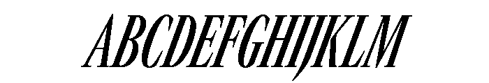 GTCanon LCondensedSemiboldItalic 2 Font UPPERCASE