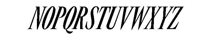 GTCanon LCondensedSemiboldItalic 2 Font UPPERCASE