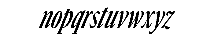 GTCanon LCondensedSemiboldItalic 2 Font LOWERCASE