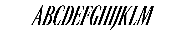 GTCanon LCondensedSemiboldItalic Font UPPERCASE