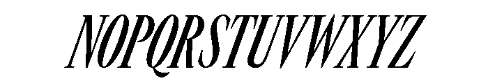 GTCanon LCondensedSemiboldItalic Font UPPERCASE