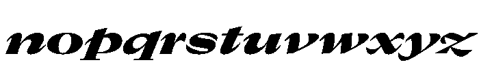 GTCanon LExpandedBlackItalic 2 Font LOWERCASE