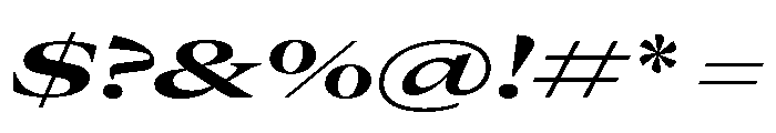 GTCanon LExpandedBoldItalic Font OTHER CHARS