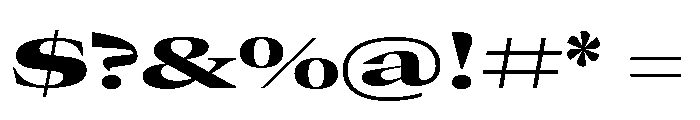GTCanon LExpandedHeavy Font OTHER CHARS